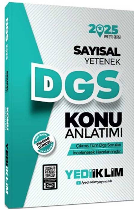 2025 DGS Sayısal Yetenek Konu Anlatımı Yediiklim Yayınları