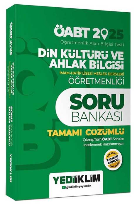 2025 Din Kültürü Ve Ahlak Bilgisi Öğretmenliği Tamamı Çözümlü Soru Bankası Yediiklim Yayınları