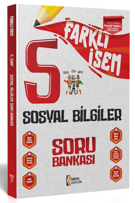 2025 Farklı İsem 5. Sınıf Sosyal Bilgiler Soru Bankası İsem Yayıncılık