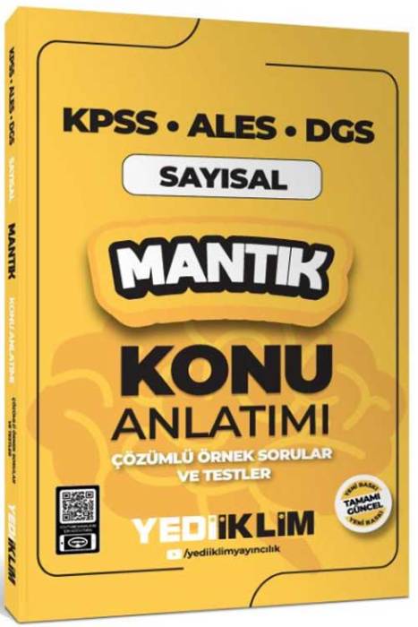 2025 KPSS ALES DGS Sayısal Mantık Konu Anlatımı Yediiklim Yayınları