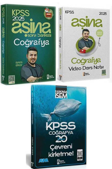 2025 KPSS Aşina Lisans Coğrafya Soru - Video Ders Notu ve Deneme Seti İsem Yayıncılık