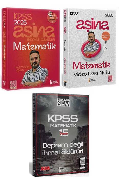 2025 KPSS Aşina Lisans Matematik Soru - Video Ders Notu ve Deneme Seti İsem Yayıncılık