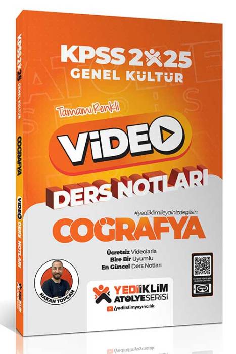 2025 KPSS Atölye Genel Kültür Coğrafya Video Ders Notları Yediiklim Yayınları