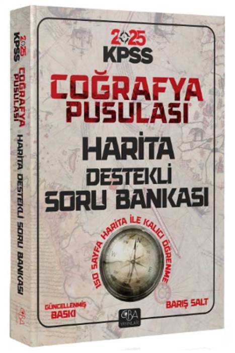 2025 KPSS Coğrafya Pusulası Harita Destekli Soru Bankası CBA Akademi Yayınları