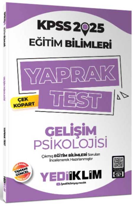 2025 KPSS Eğitim Bilimleri Gelişim Psikolojisi Çek Kopart Yaprak Test