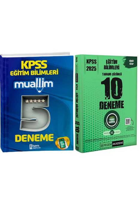 2025 KPSS Eğitim Bilimleri Muallim Deneme Seti İsem Yayıncılık ve Pegem Akademi Yayınları