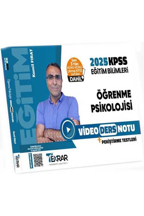 2025 KPSS Eğitim Bilimleri Öğrenme Psikolojisi Video Ders Notu Tekrar Akademi Yayınları