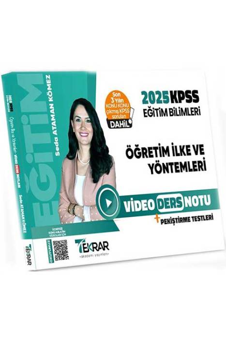 2025 KPSS Eğitim Bilimleri Öğretim İlke ve Yöntemleri Video Ders Notu Tekrar Akademi Yayınları