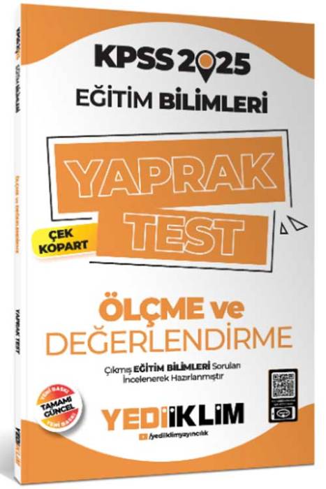 2025 KPSS Eğitim Bilimleri Ölçme ve Değerlendirme Çek Kopart Yaprak Test Yediiklim Yayınları