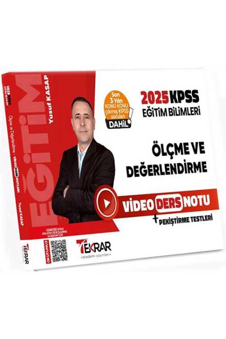 2025 KPSS Eğitim Bilimleri Ölçme ve Değerlendirme Video Ders Notu Tekrar Akademi Yayınları