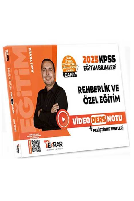 2025 KPSS Eğitim Bilimleri Rehberlik ve Özel Eğitim Video Ders Notu Tekrar Akademi Yayınları