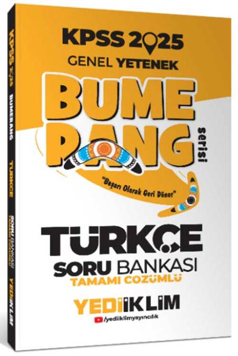 2025 KPSS Genel Yetenek Bumerang Türkçe Tamamı Çözümlü Soru Bankası Yediiklim Yayınları