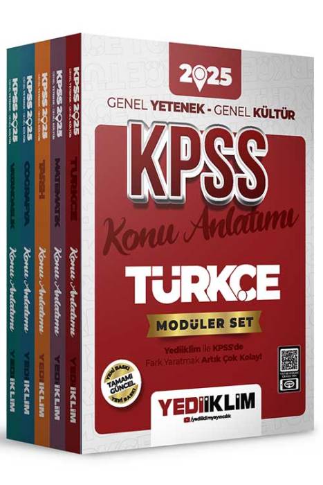 2025 KPSS Genel Yetenek Genel Kültür Konu Anlatımlı Modüler Set Yediiklim Yayınları