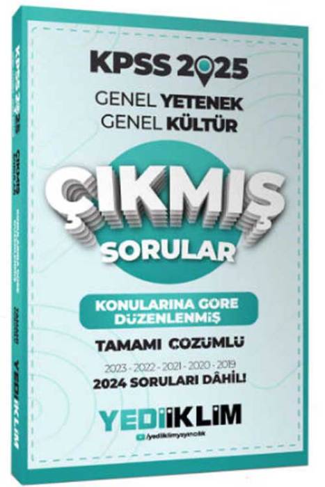 2025 KPSS GK-GY Konularına Göre Düzenlenmiş Tamamı Çözümlü Çıkmış Sorular Yediiklim Yayınları