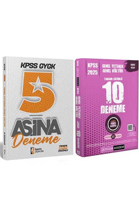 2025 KPSS GYGK Aşina Deneme Seti İsem Yayıncılık ve Pegem Akademi Yayınları