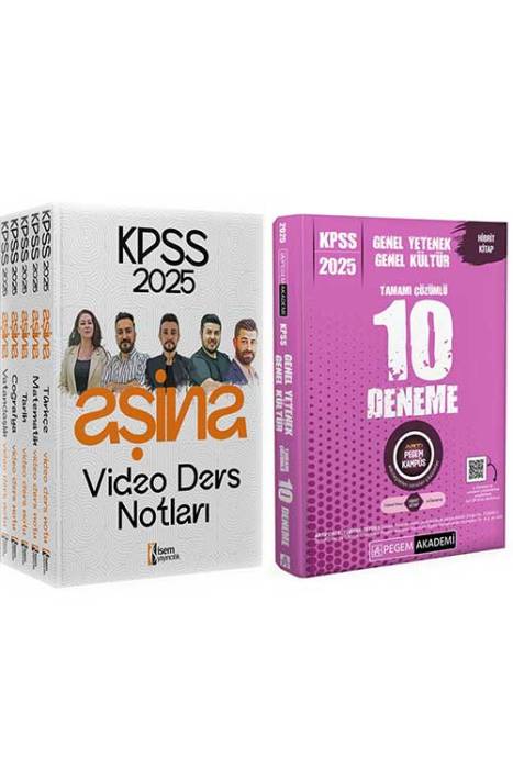 2025 KPSS GYGK Aşina Video Ders Notları - Deneme Seti İsem Yayıncılık ve Pegem Akademi Yayınları