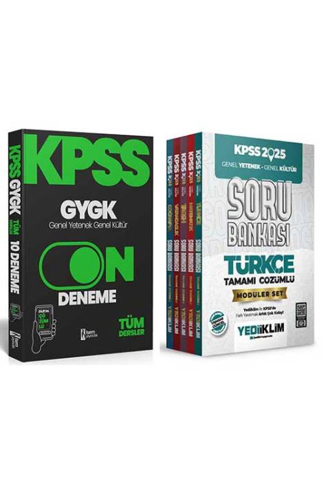 2025 KPSS GYGK Soru Bankası - Deneme Seti İsem Yayıncılık ve Yediiklim Yayınları