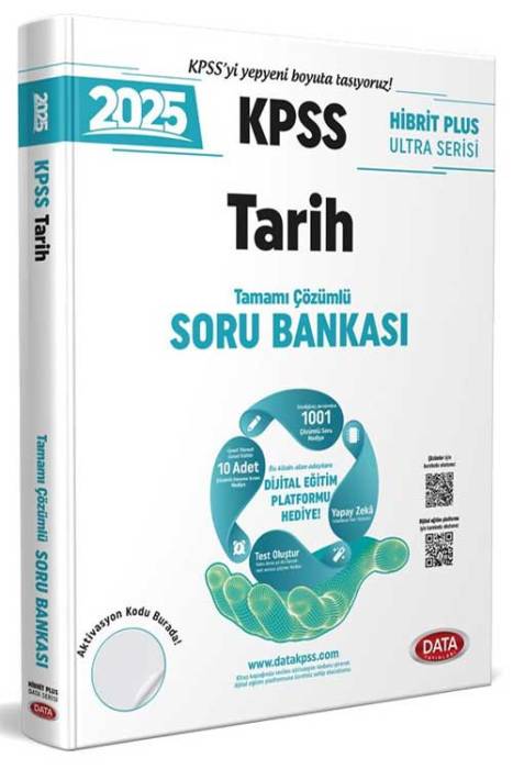 2025 KPSS Hibrit Plus Ultra Serisi Tarih Soru Bankası - Karekod Çözümlü Data Yayınları