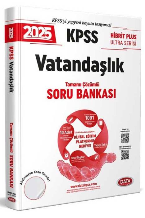 2025 KPSS Hibrit Plus Ultra Serisi Vatandaşlık Soru Bankası - Karekod Çözümlü Data Yayınları