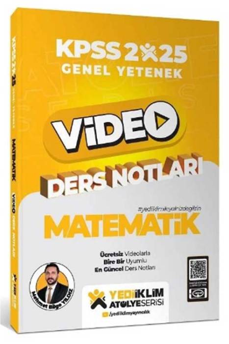 2025 KPSS Matematik Atölye Video Ders Notları Yediiklim Yayınları