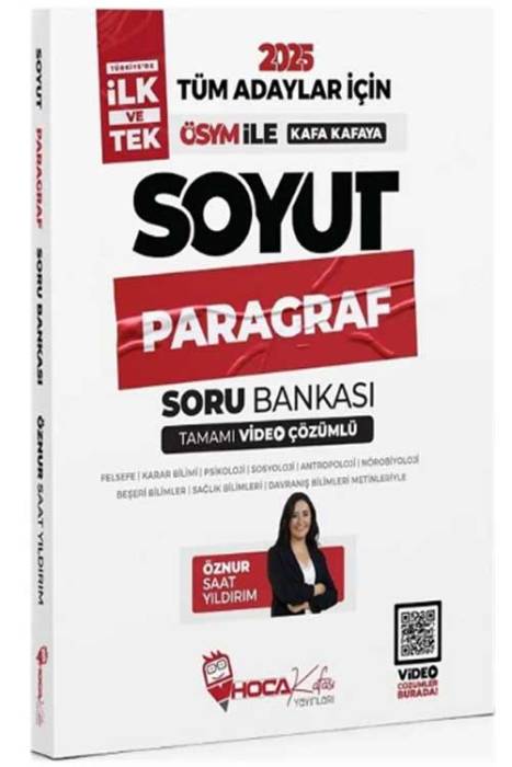 2025 KPSS TYT ALES DGS Soyut Paragraf Soru Bankası Video Çözümlü Hoca Kafası Yayınları