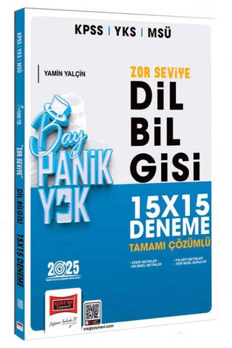 2025 KPSS YKS MSÜ Tamamı Çözümlü Panik Yok Zor Seviye Dil Bilgisi 15x15 Deneme Yargı Yayınları