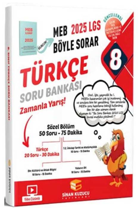 2025 LGS 8.Sınıf Türkçe Soru Bankası Sinan Kuzucu Yayınları