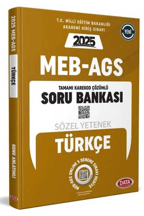 2025 MEB - AGS Sözel Yetenek (Türkçe) Soru Bankası - Karekod Çözümlü Data Yayınları