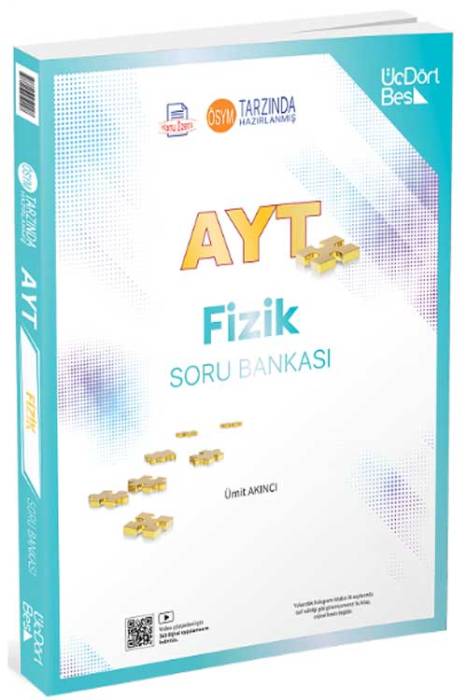 2025 YKS AYT Fizik Soru Bankası Video Çözümlü ÜçDörtBeş Yayınları