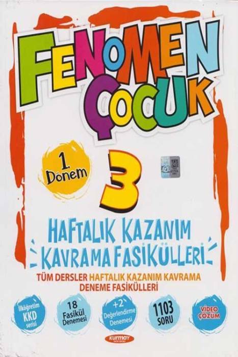 3. Sınıf Tüm Dersler 1. Dönem Haftalık Kazanım Kavrama Fasikülleri Kurmay Yayınları