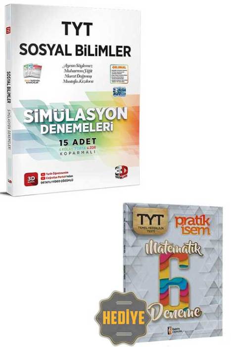 TYT Sosyal Bilimler Simülasyon Denemeleri 3D Yayınları Hediyeli