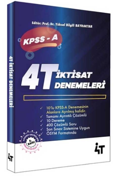 4T KPSS A Grubu İktisat 10 Deneme Çözümlü 4.Baskı 4T Yayınları