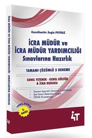 4T İcra Müdür ve İcra Müdür Yardımcılığı Sınavlarına Hazırlık 5'li Deneme 4T Yayınları