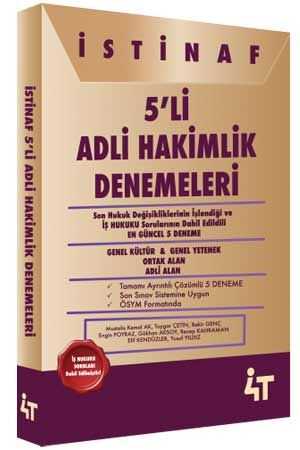 4T İstinaf 5'li Adli Hakimlik Denemeleri 4T Yayınları