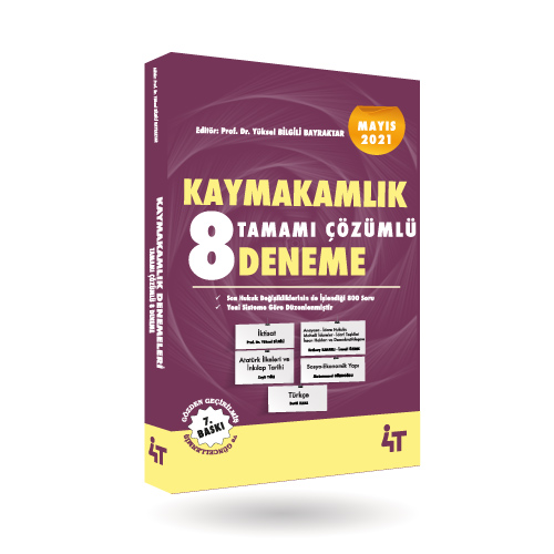 4T Kaymakamlık Çözümlü 8 Deneme 7. Baskı 4T Yayınları