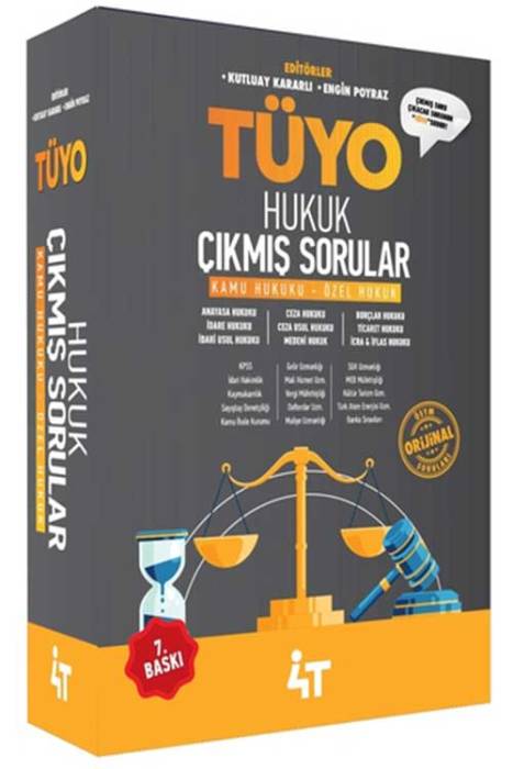 2023 TÜYO Hukuk Çıkmış Sorular Özel Hukuk Kamu Hukuku 4T Yayınları