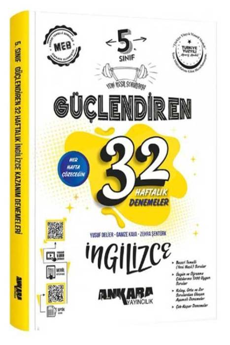 5. Sınıf İngilizce Güçlendiren 32 Haftalık Denemeleri Ankara Yayıncılık