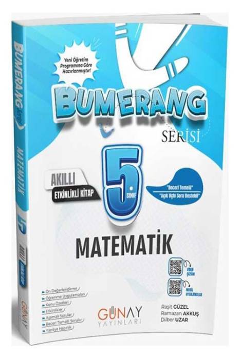 5. Sınıf Matematik Bumerang Etkinlikli Akıllı Defter Kitap Günay Yayınları