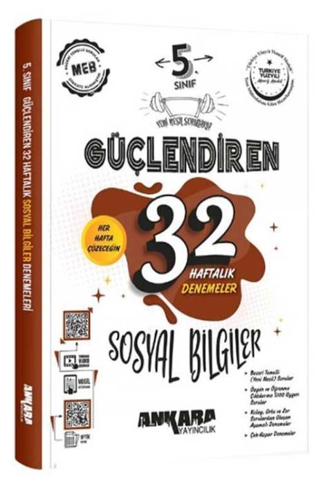 5. Sınıf Sosyal Bilgiler Güçlendiren 32 Haftalık Denemeleri Ankara Yayıncılık