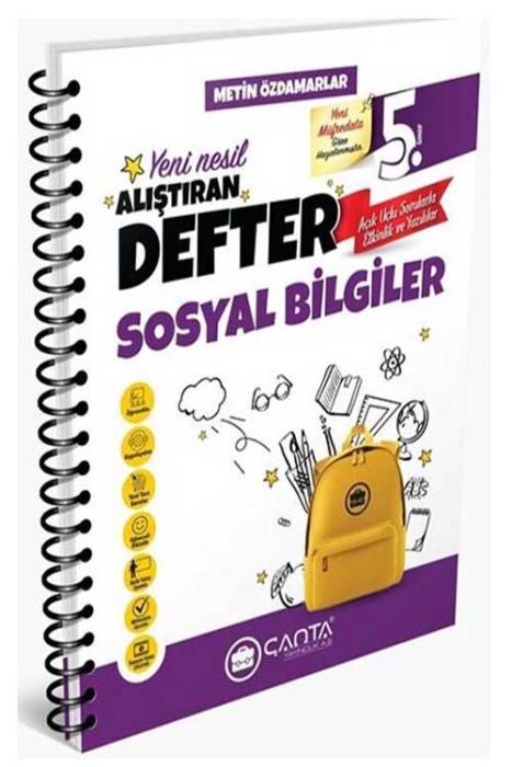 5. Sınıf Sosyal Bilgiler Okula Yardımcı Alıştıran Defter Çanta Yayınları