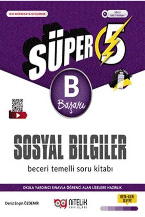 5. Sınıf Sosyal Bilgiler Süper B Beceri Temelli Soru Kitabı Nitelik Yayınları