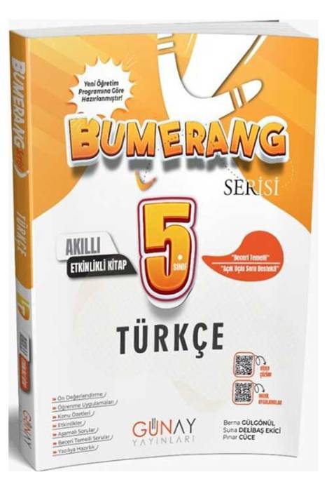 5. Sınıf Türkçe Bumerang Etkinlikli Akıllı Defter Kitap Günay Yayınları