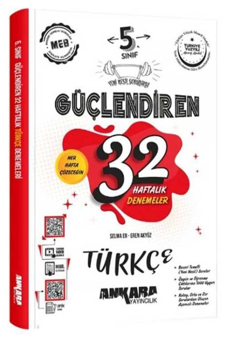 5. Sınıf Türkçe Güçlendiren 32 Haftalık Denemeleri Ankara Yayıncılık