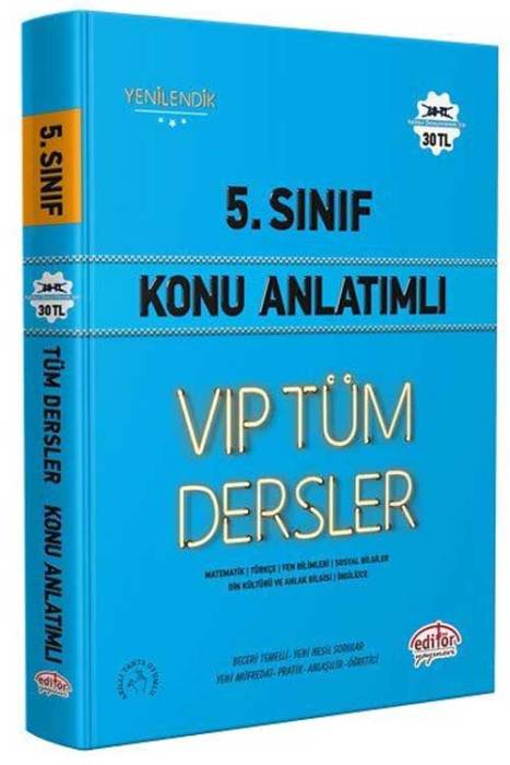 5. Sınıf VIP Tüm Dersler Konu Anlatımı Mavi Kitap Editör Yayınları