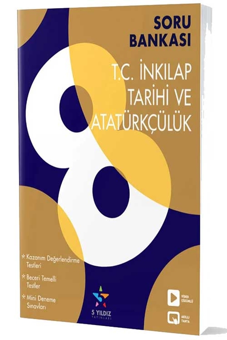 5 Yıldız 8. Sınıf İnkılap Tarihi Ve Atatürkçülük Soru Bankası 5 Yıldız Yayınları