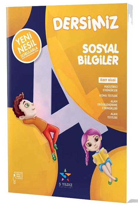 5.Yıldız 4 .Sınıf Dersimiz Sosyal Bilgiler Soru Bankası 5 Yıldız Yayınları