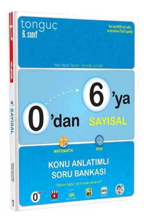 6. Sınıf 0’dan 6’ya Sayısal Konu Anlatımlı Soru Bankası Tonguç Akademi Yayınları