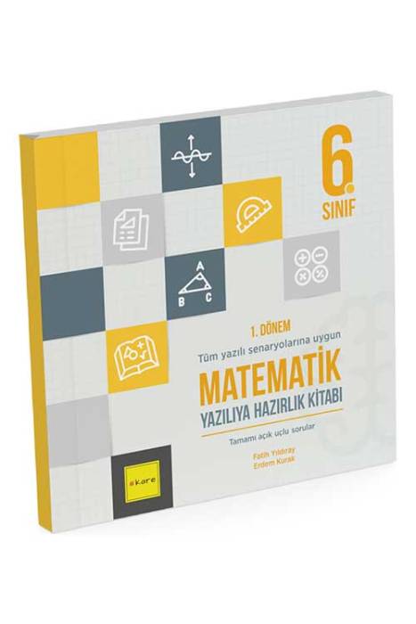 6. Sınıf 1. Dönem Matematik Yazılıya Hazırlık Kitabı Kare Yayınları