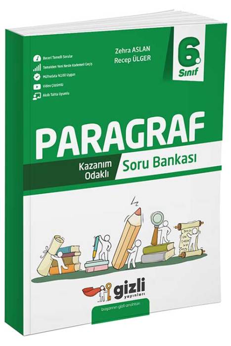 6. Sınıf Paragraf Kazanım Odaklı Soru Bankası Gizli Yayınları