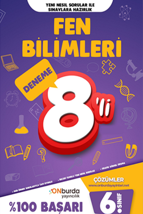 6. Sınıf Fen Bilimleri 8 li Deneme Onburda Yayınları